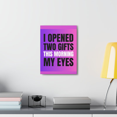 Décoration murale inspirante «Morning s My Eyes Motivation»