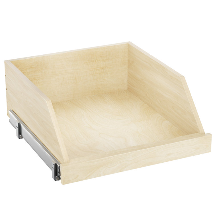 Rashun Pull Out Cabinet Organizer with Extension Rail Slides, Hard Close Pull Out Shelf with U Bracket
