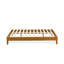 Structure de grand lit plateforme avec 4 pieds en bois franc et 2 pieds centraux supplémentaires - finition chêne-384336243-384336244