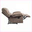 Fauteuil inclinable manuel surdimensionné inclinable avec coussin de massage, siège large de 27,5 po | Brun noyer | Velours