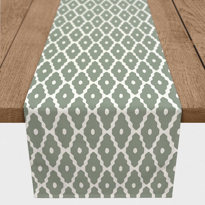 Chemin de table Fontana, 72 po x 16 po, Vert