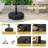 Rivalee Metal Umbrella Base