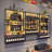 Wall Mounted Shelf Industrial Style Bar Iron Display Shelf (LED Lights Not Included)-388310076-388310075