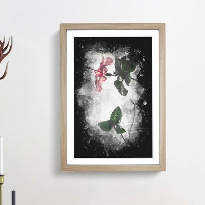 Pink Hibiscus Plant - Picture Frame Graphic Art Print