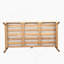 Patio Acacia Wood Loveset Sofa With Water-Resistant Cushion, Teak + Beige