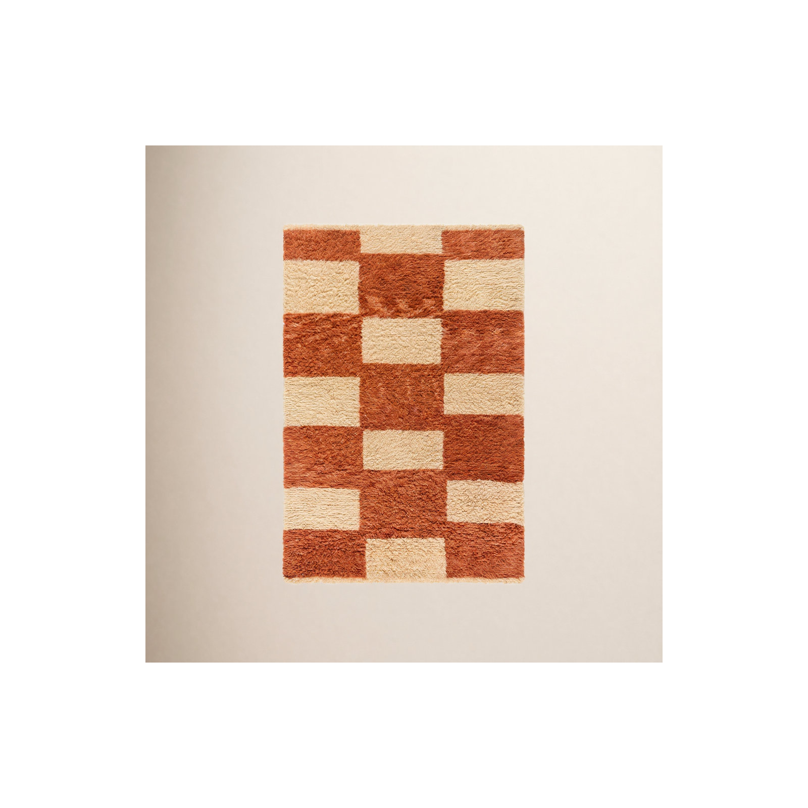 Anemone Hand Tufted Wool Orange Rug, Rectangle 9' x 12'
