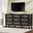 57.8" W 9 Drawer Dresser for Bedroom, Rattan Storage Dresser-185826604-185416817