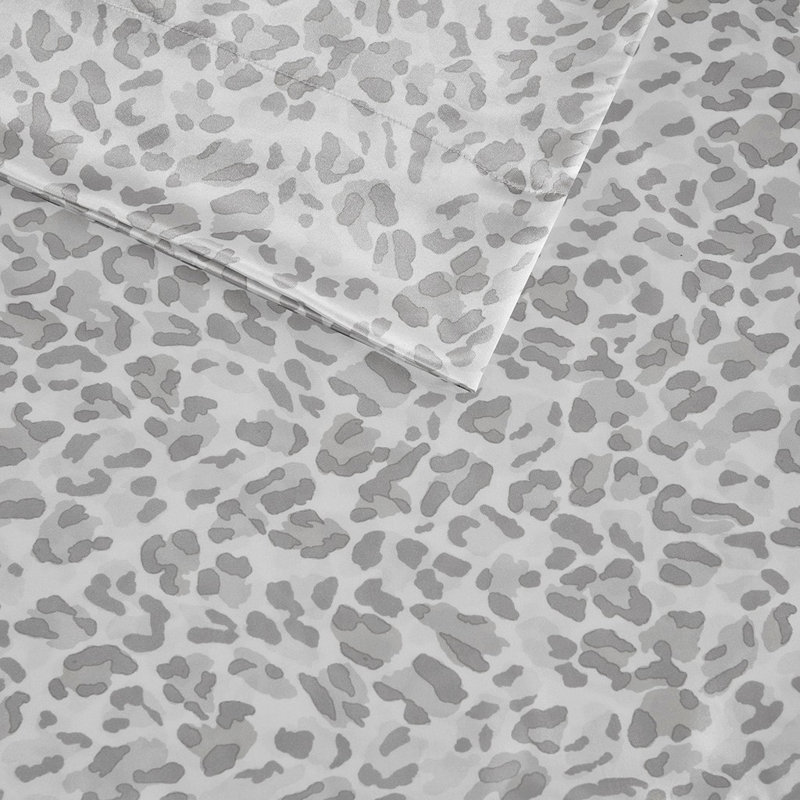 Ensemble de taies d'oreiller 2 pièces Gracie Mills Coralie, Gris / imprimé animal