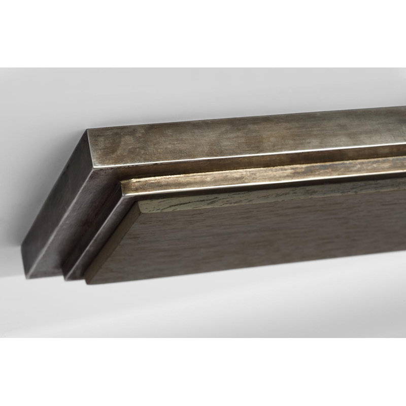 Anne-Marie Barton Remi 60" Linear Pendant, Mottled Pewter and Warm Walnut