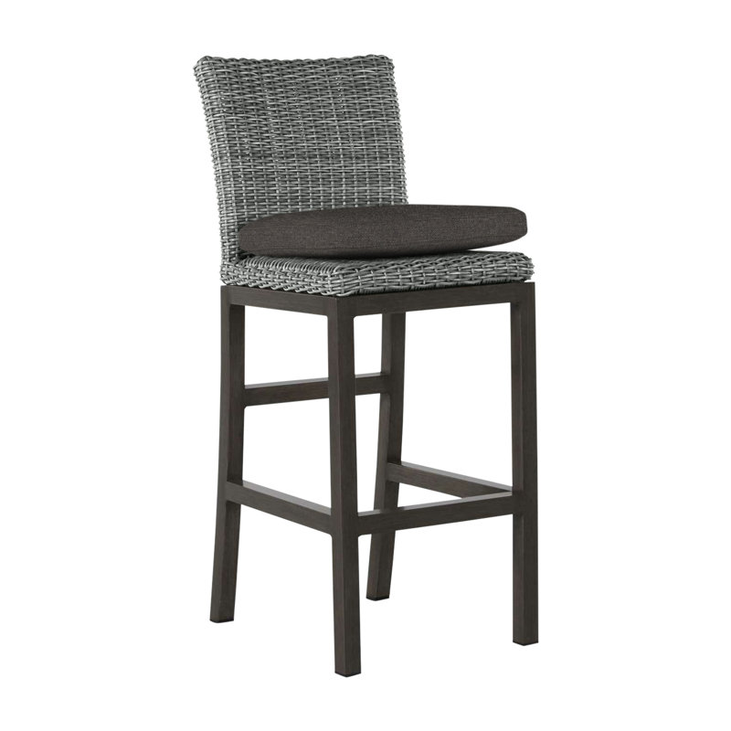 Tabouret de bar 30 po Rustic, Gris ardoise, Welt, Fossile de Vérone
