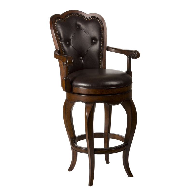 Rushmere Swivel Upholstered Counter Stool with Metal Frame, Bar Stool (30" Seat Height)