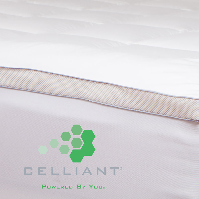 Twin White Down Alternative Thermoregulating Mattress Pad