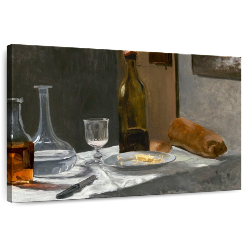 Yarlin nature morte avec carafe à pain et vin 1862-1863, H 20 po x l 30 po