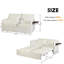 Canapé-lit convertible 3-en-1, canapé-lit escamotable avec plateau pliable et ports USB / type-c, causeuse en tissu-759152887-759152888