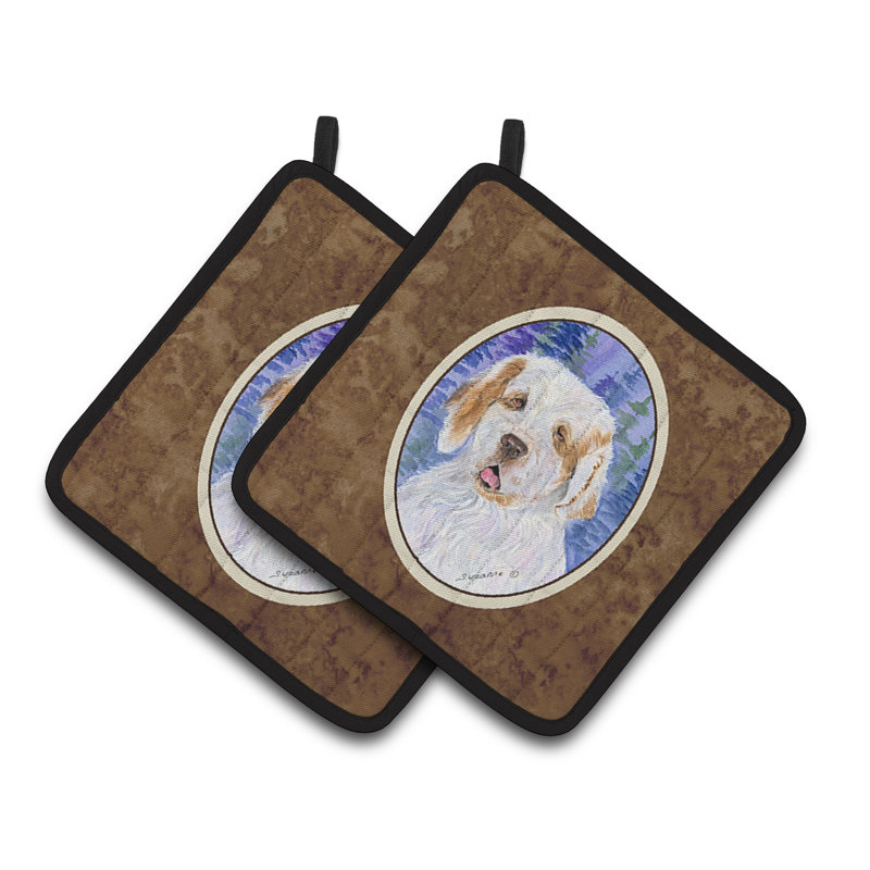 Caroline's Treasures Clumber Spaniel Polyester Potholder