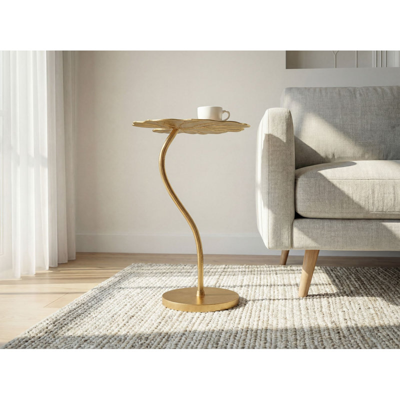 Gold Leaf Aluminium Side Table