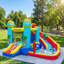 Jeu gonflable 11 'x 11' avec deux glissades d'eau, une piscine et un souffleur d'air de 450 W pour les enfants-98411773