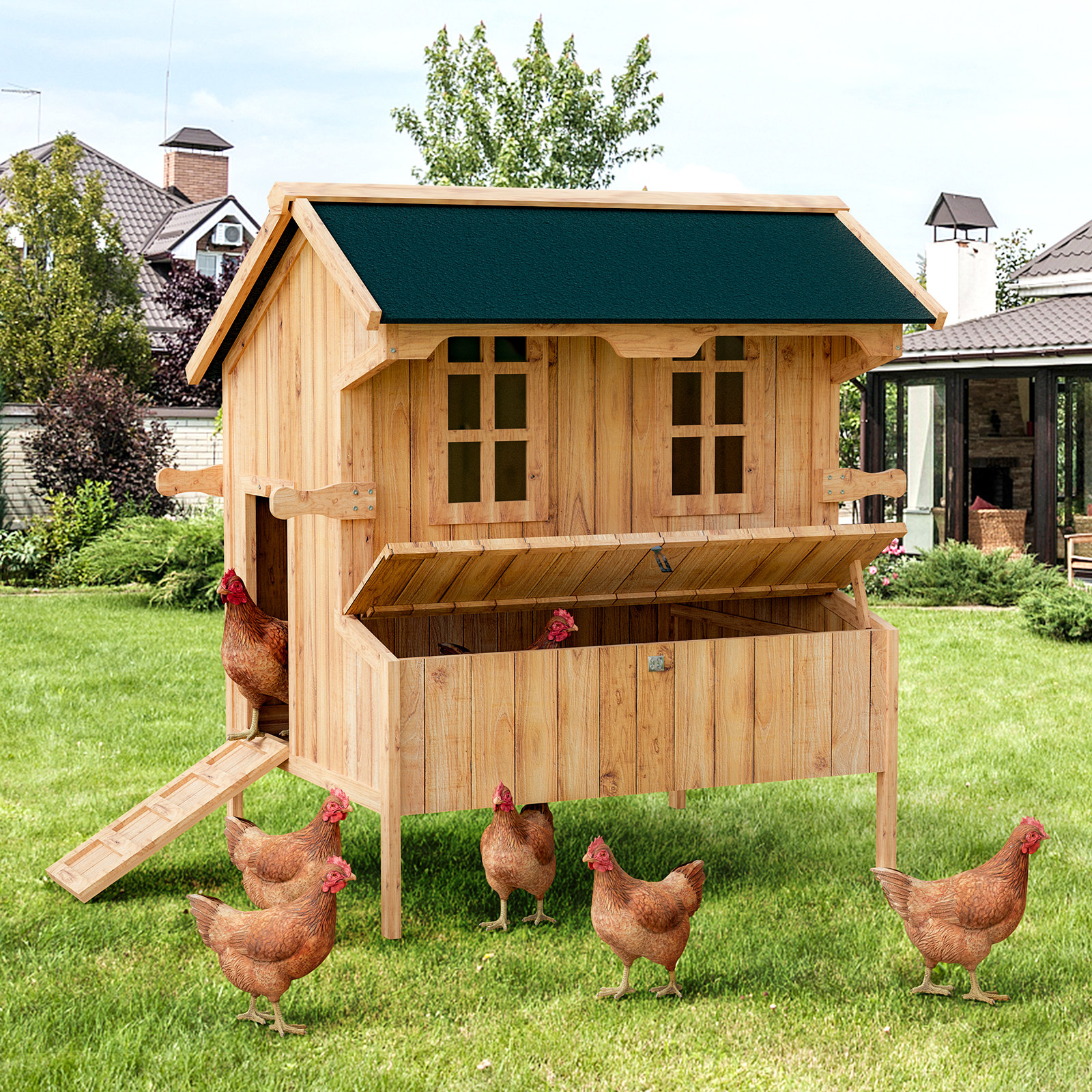 Tucker Murphy Pet™ Dygal 9.1 ft² Chicken Coop with Chicken Run