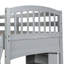 Lit mezzanine simple gris - Espace de travail élégant et fonctionnel avec tablettes de bureau en finition. Fabrication solide. Développer le rangement dans la chambre à coucher. Convient à un matelas standard