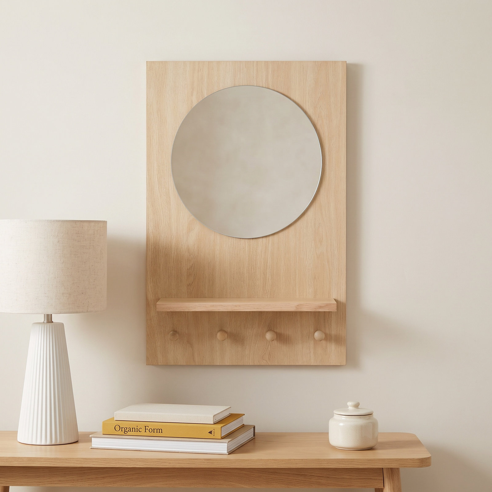 Modway Glint Mirror, Oak