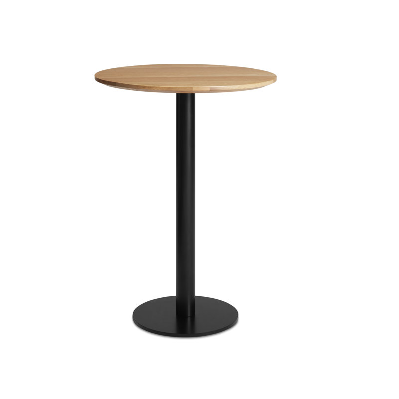 Table de salle à manger Easy Easy, Noir mat, Chêne blanc, H 40 po x l 30 po x L 30 po