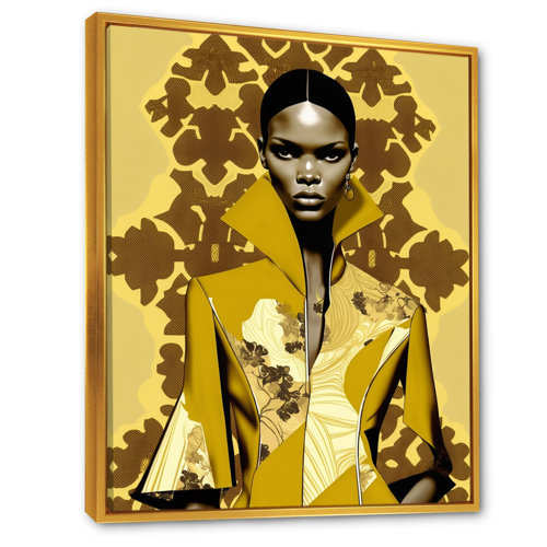 Mercer41 Retro Haute Couture African American Lady V On Canvas Print ...