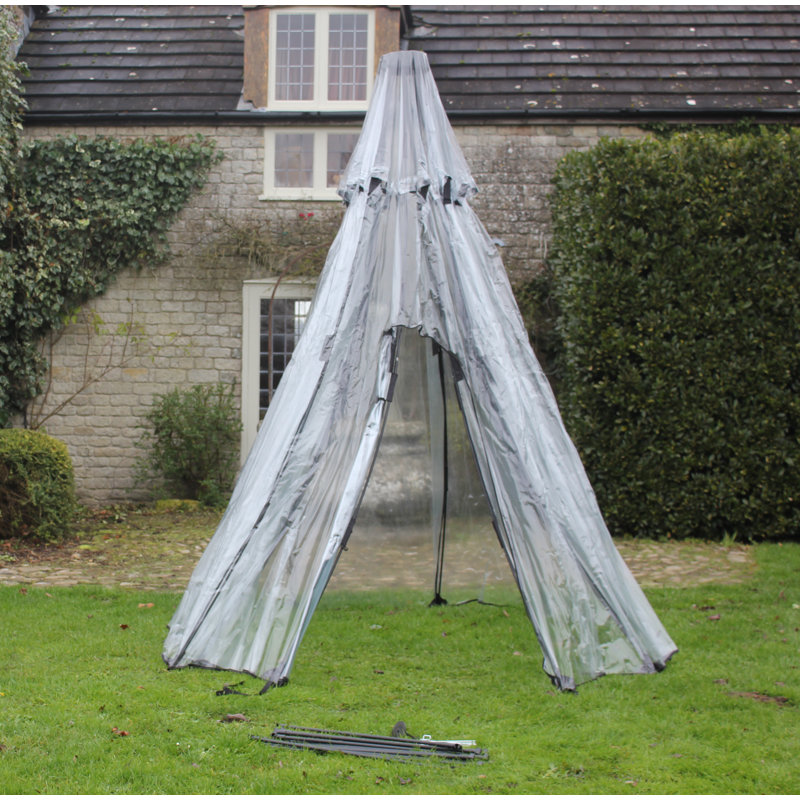 Large Clear PVC and Fiberglass Walk-In Greenhouse