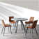 35.4'' Round Dining Table Set, Modern Kitchen Table with 4 Dining Chairs(1 Table 4 Chairs)