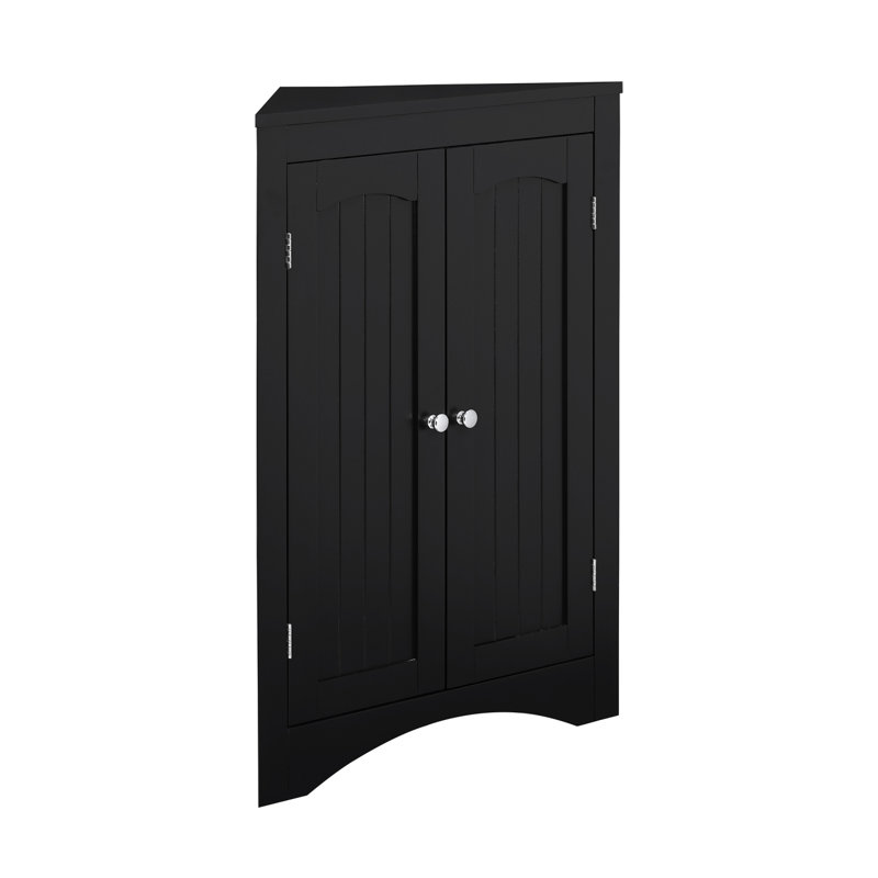 Armoire de buffet, armoire de coin, armoire de coin de plancher de salle de bain avec portes et tablettes, cuisine, salon, armoire de rangement autoportante pour salle de bain
