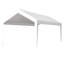 12x20ft Carport Replacement Tarp Cover - Protected, Waterproof 76 Elastic Buckles White For Garage Shelter & Protected