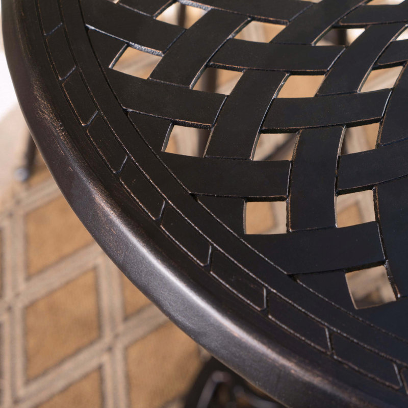 Table de bar ronde en fonte d'aluminium avec outils