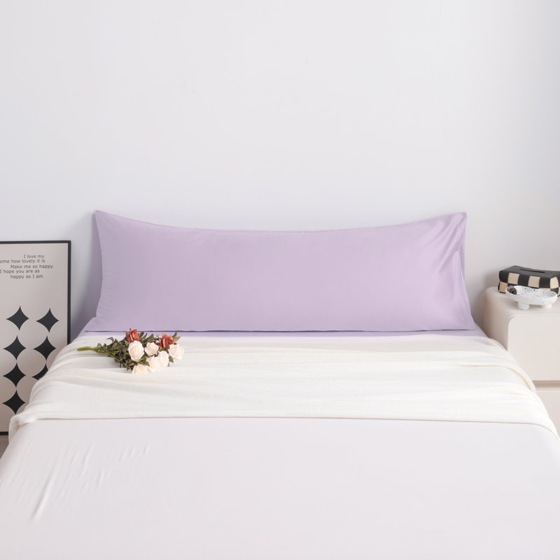 Egyptian-Quality Cotton Body Pillow Cover, 500 Thread Count Cotton Sateen Body Pillowcase with Envelope Closure, 20x54 Inches - NTBAY
