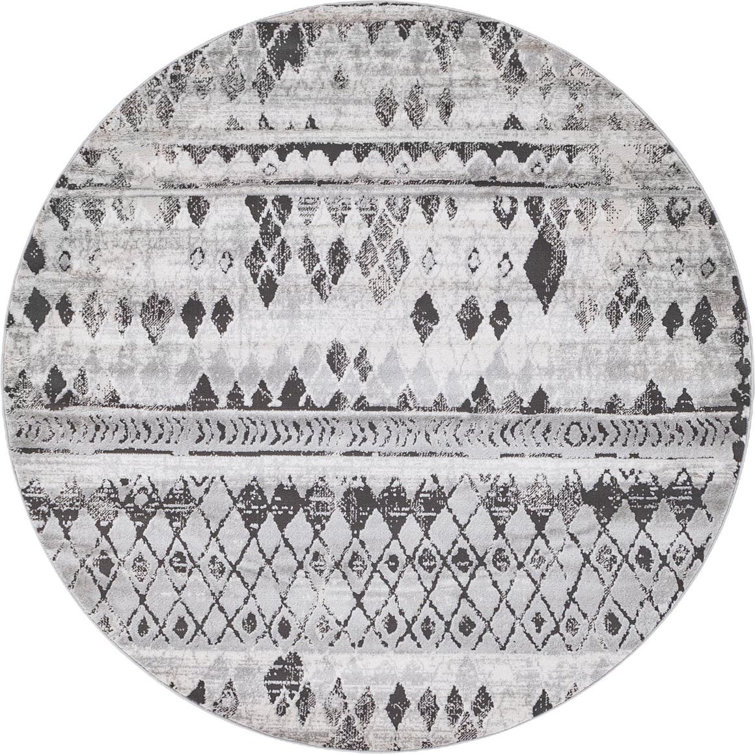 Tapis géométrique gris
