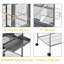 102.00cm Metal Flat Top Floor Bird Cage with Wheels