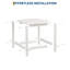 Table d'appoint carrée en PEHD pour l'extérieur, table de bout pour patio Adirondack résistante aux intempéries, petite table facile à assembler pour la véranda-466045936-466045942