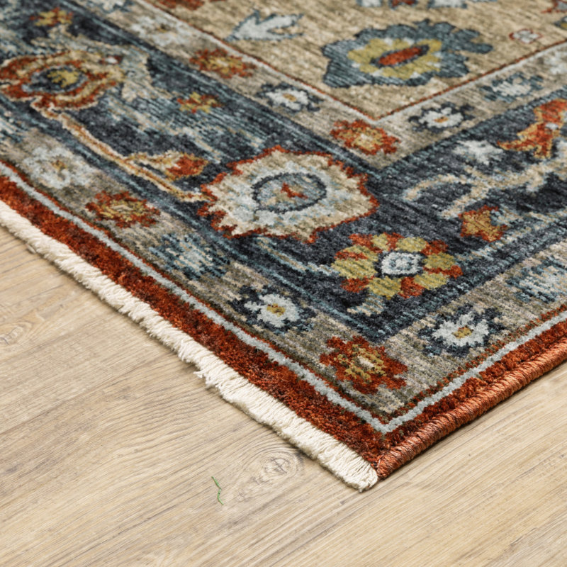 Hovis Oriental Indoor Rug, Rectangle 3'3" x 5'