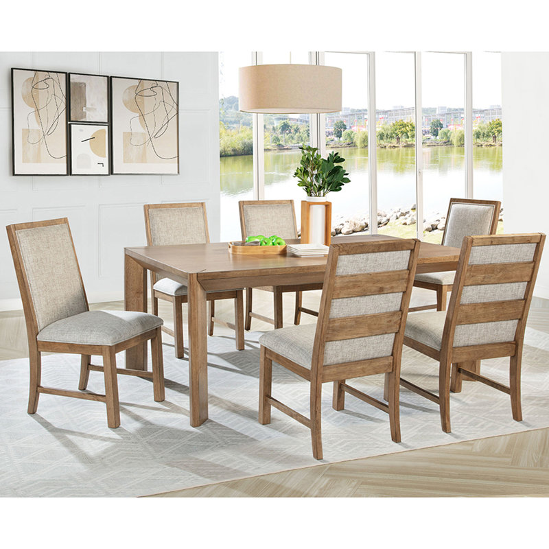Chaise d'appoint rembourrée Natural Brown (ensemble de 2)