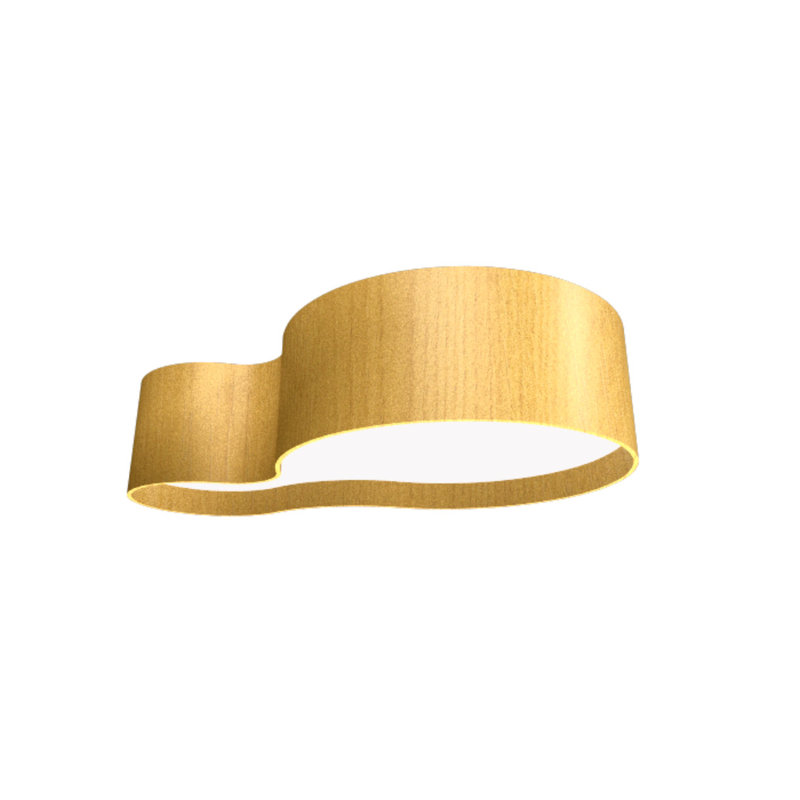 Orgânico 1 - Light LED Flush Mount, Organic Gold