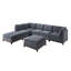 Canapé modulaire modulaire en coin en cendre de chenille pour coin salon-1998617255