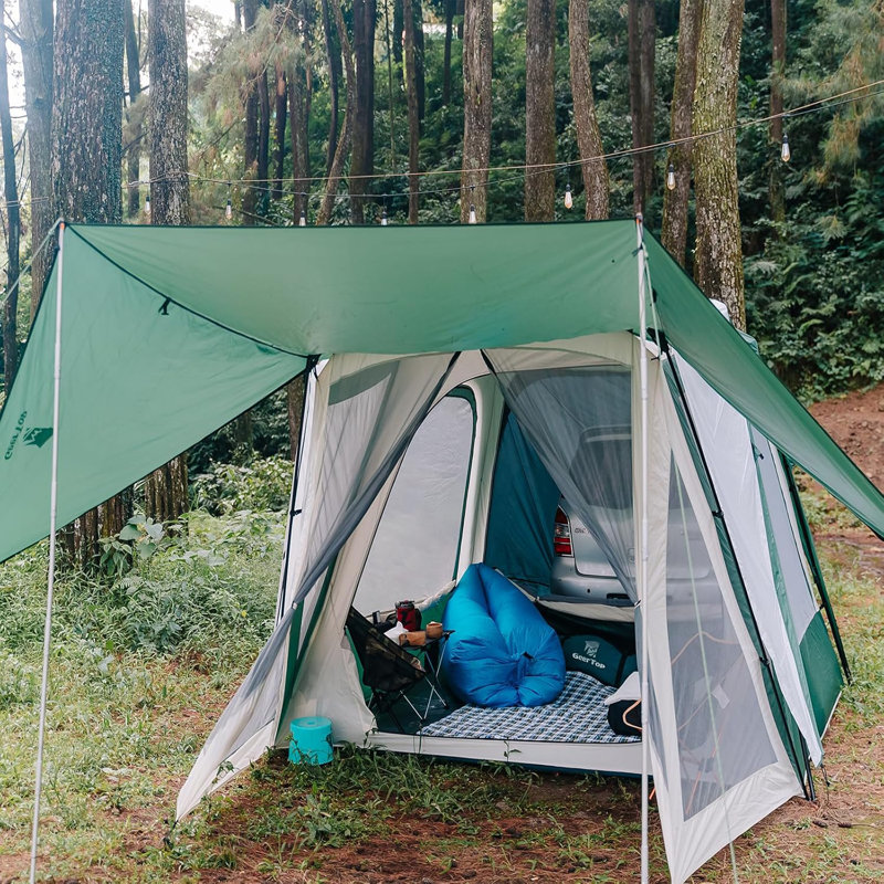 Tente hayon pour 6 personnes avec auvent pour moustiquaire, accessoire de tente de camping pour voiture 