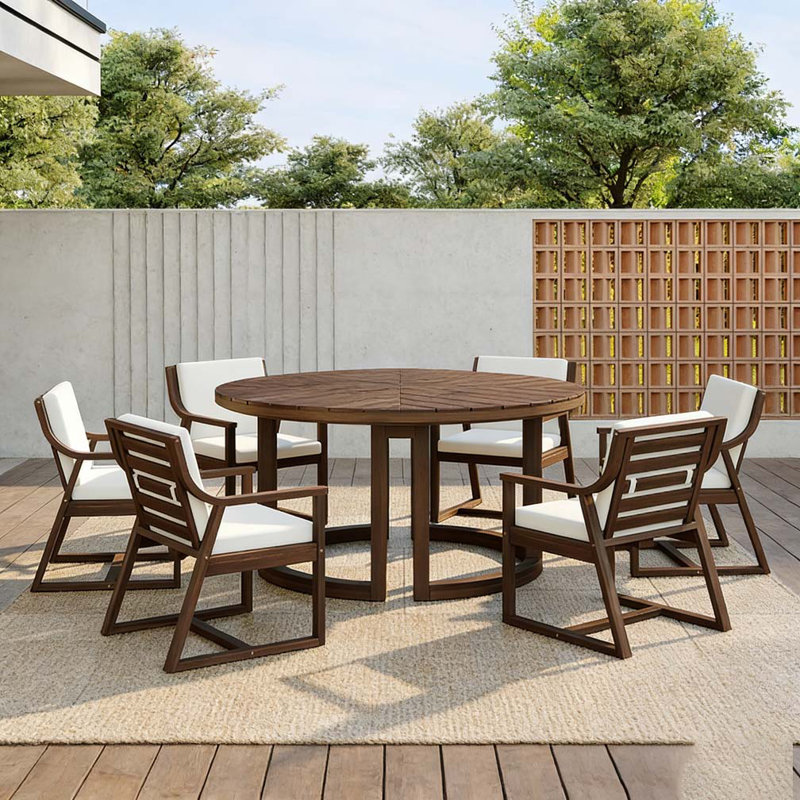 Ensemble de table de salle à manger de patio, Moka