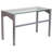Jenise Contemporary Clear Tempered Glass Desk with Geometric Sides and Silver Frame