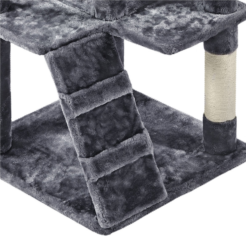 Arbre à chat 61,5 po Dagenham, Gris foncé, H 62 po x l 19,5 po x P 19,5 po