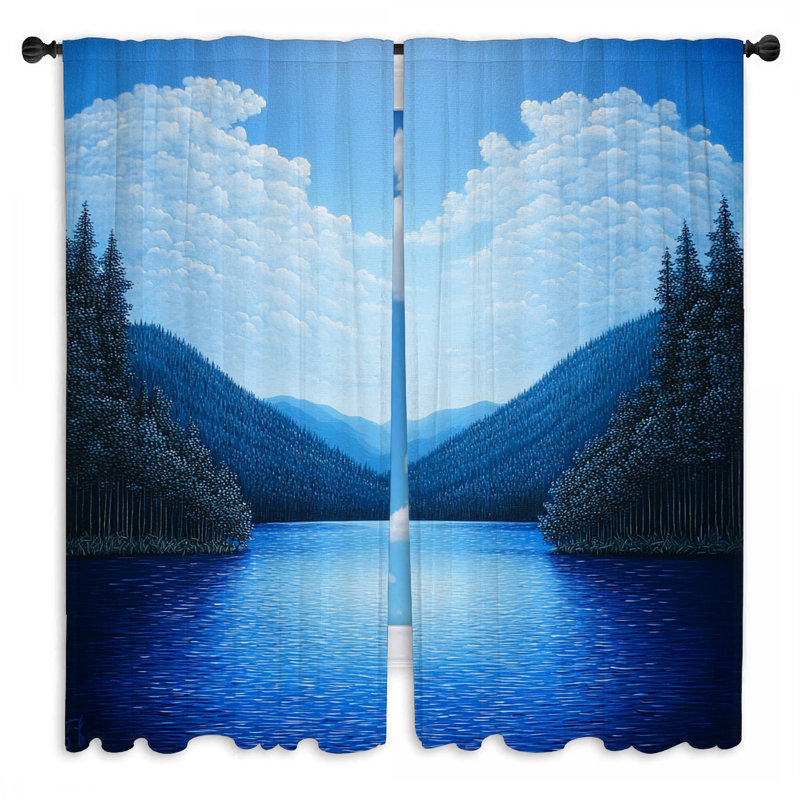 Rideaux de fenêtre Mountain Lake, L 40 po x L 61 po