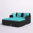 Naomie 52'' Wide Straight Wicker Patio Daybed with Cushions-1910737110