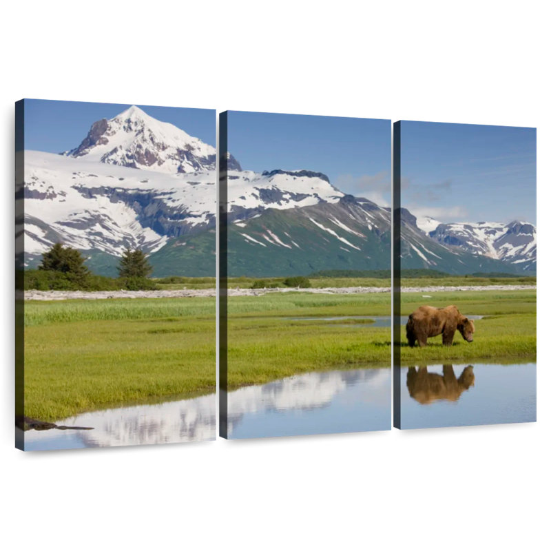 Alvord Katmai Grizzly Bear, 42" H x 65" W