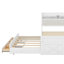 Lit double en bois avec lit gigogne et trois tiroirs de rangement-11556226