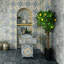 Garden Sunflower 8" x 8" Geometric Patterned Matte Porcelain Tile