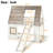 Twin Over Twin Size House Shape Bunk Bed With Roof，Ladder And Slide- Pine Wood And Mdf