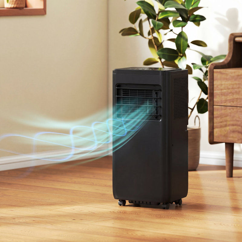 Climatiseur portatif 10000 BTU avec contrôle WiFi, noir, 10 000 BTU